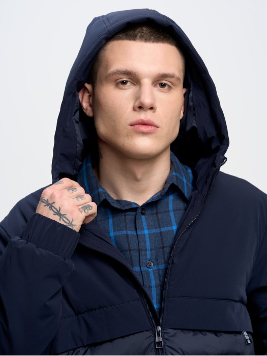 Pánska zimná bunda z mixu materiálov CHANNING 403